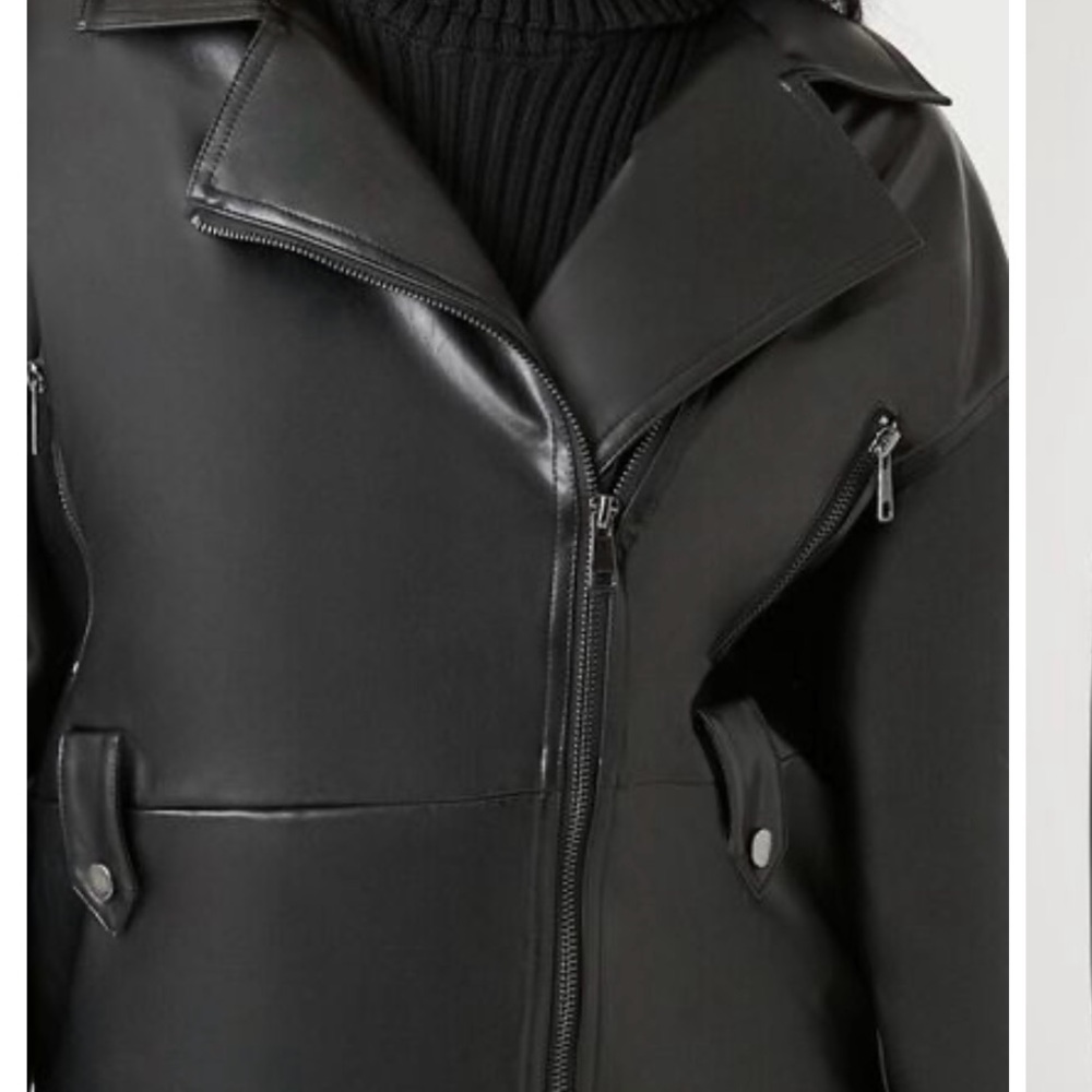 Faux Leather Moto Jacket - Picture 2 of 6